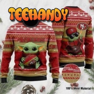 Baby Yoda San Francisco 49ers Ugly Christmas Sweater, All Over Print Sweatshirt