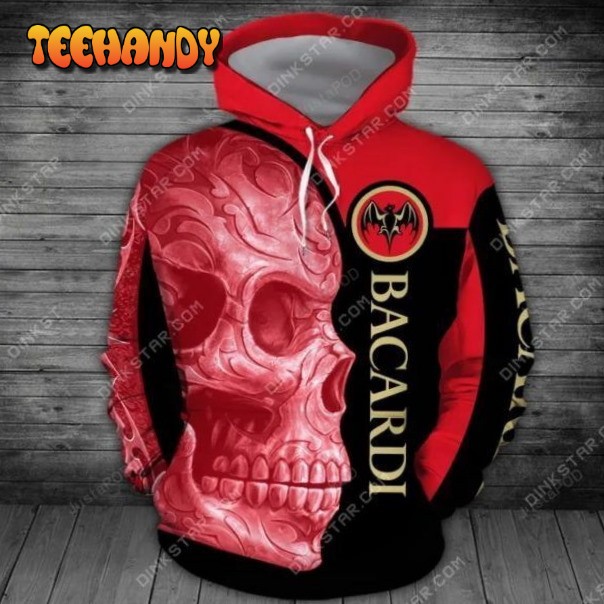 Bacardi Sugar Skull Men and Women 3D Hoodie Shirt Bacardi Sugar Skull 3D