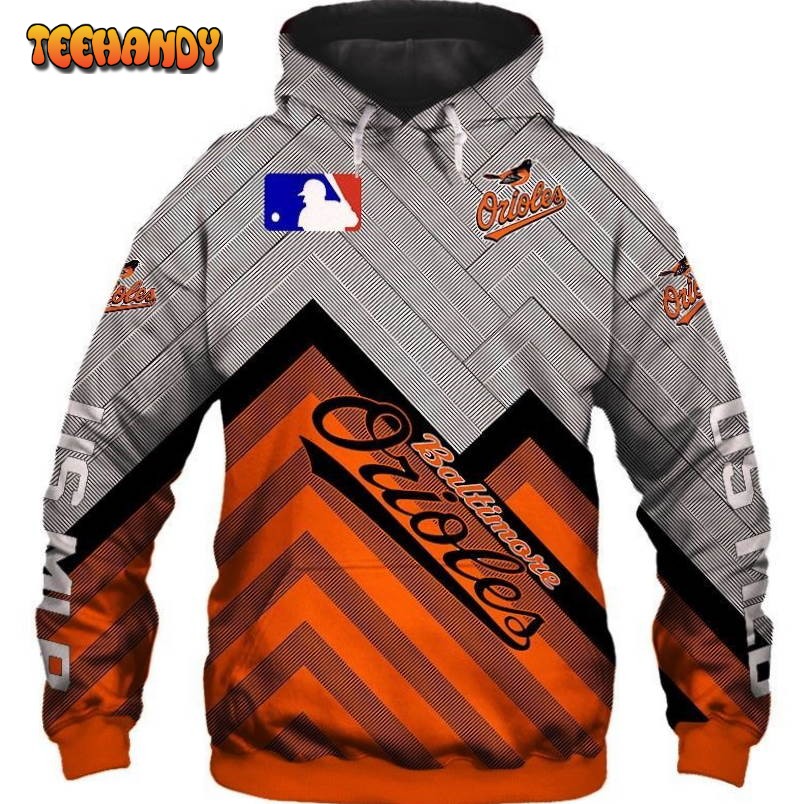 Baltimore Orioles Pullover And Zippered Hoodies Custom 3D Graphic