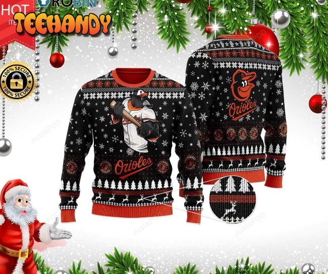 Baltimore Orioles Team Ugly Christmas Sweater, All Over Print Sweatshirt