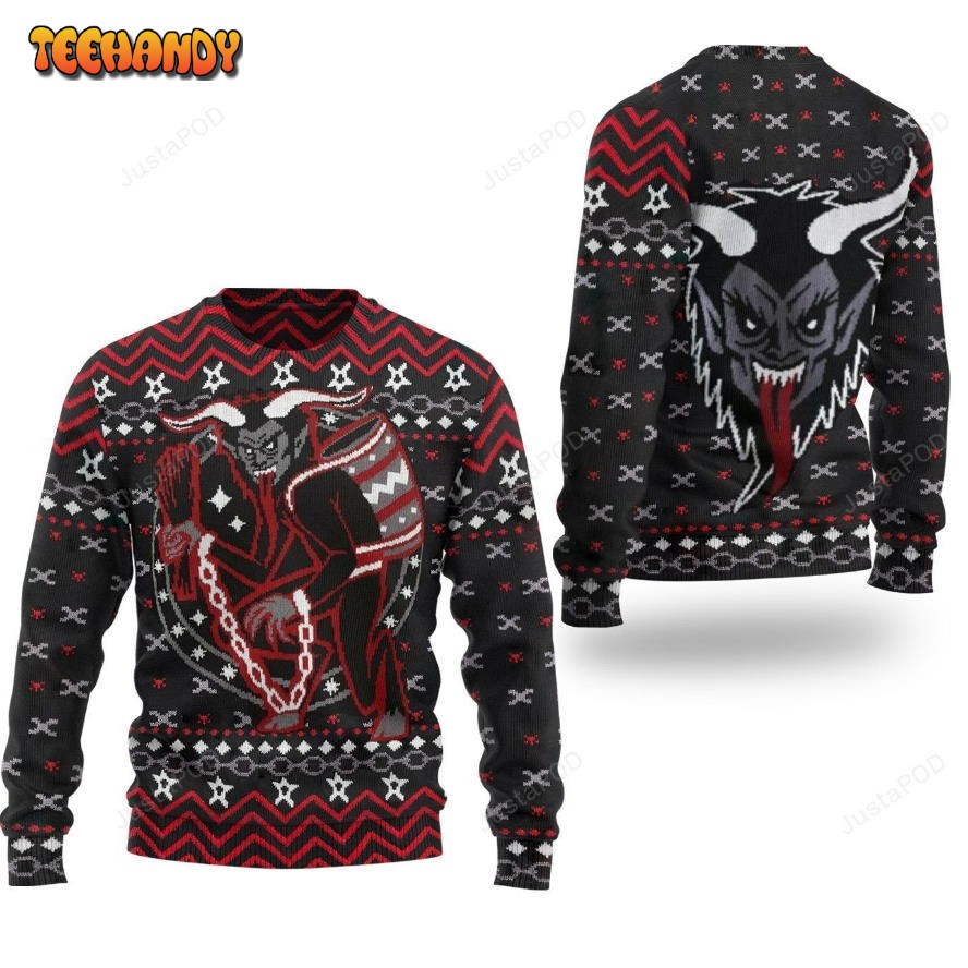 Baphomet Satanic Ugly Christmas Sweater, All Over Print Sweatshirt