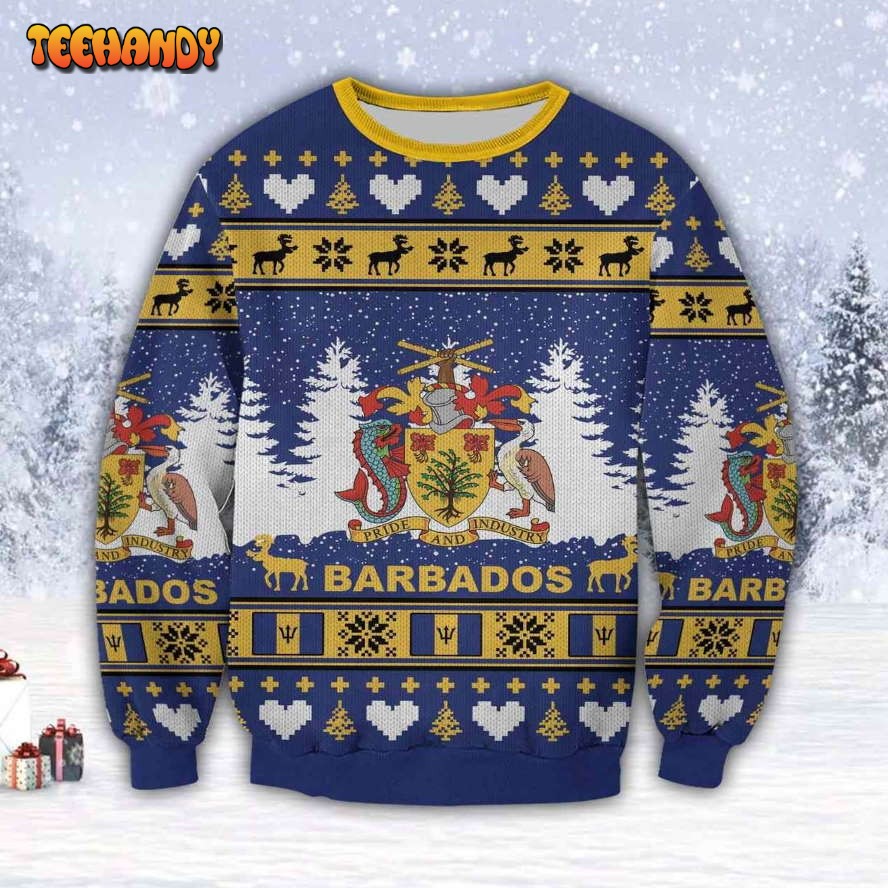 Barbados Island – Pride & Industry 3D All Over Print Ugly Christmas Sweater