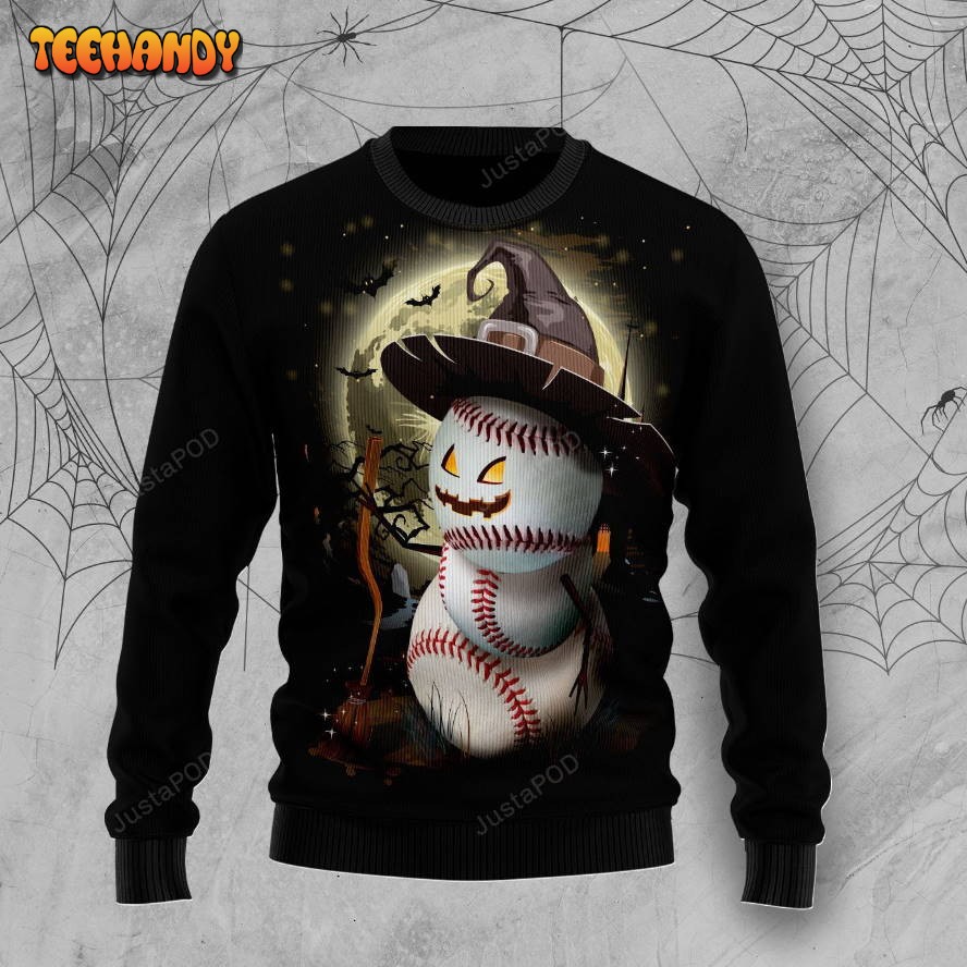 Baseball Witch Ugly Christmas Sweater, All Over Print Sweatshirt