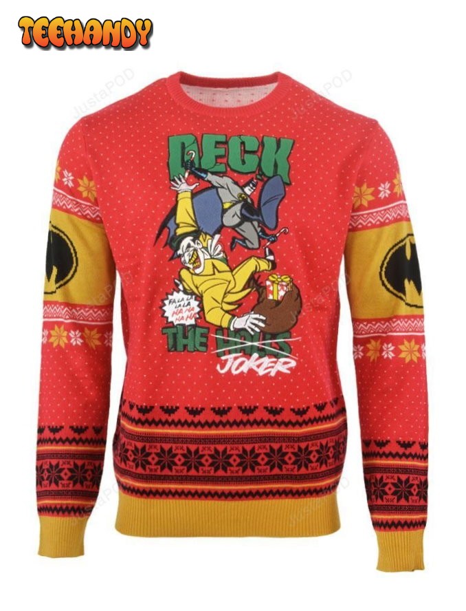 Batman Deck The Halls Christmas Ugly Sweater, Ugly Sweater