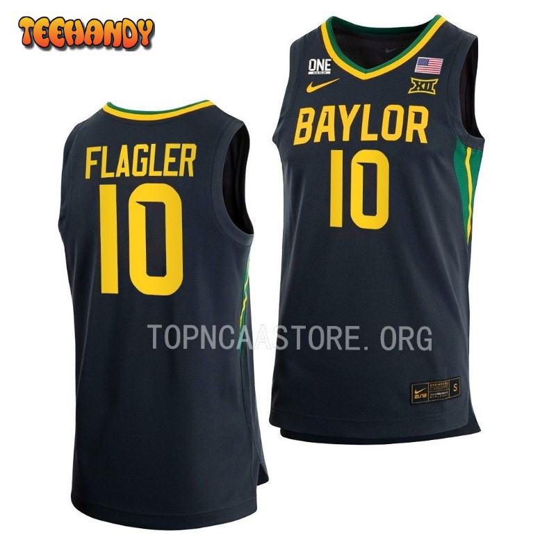 Baylor Bears Adam Flagler 2023 Anthracite Away College Basketball Jersey