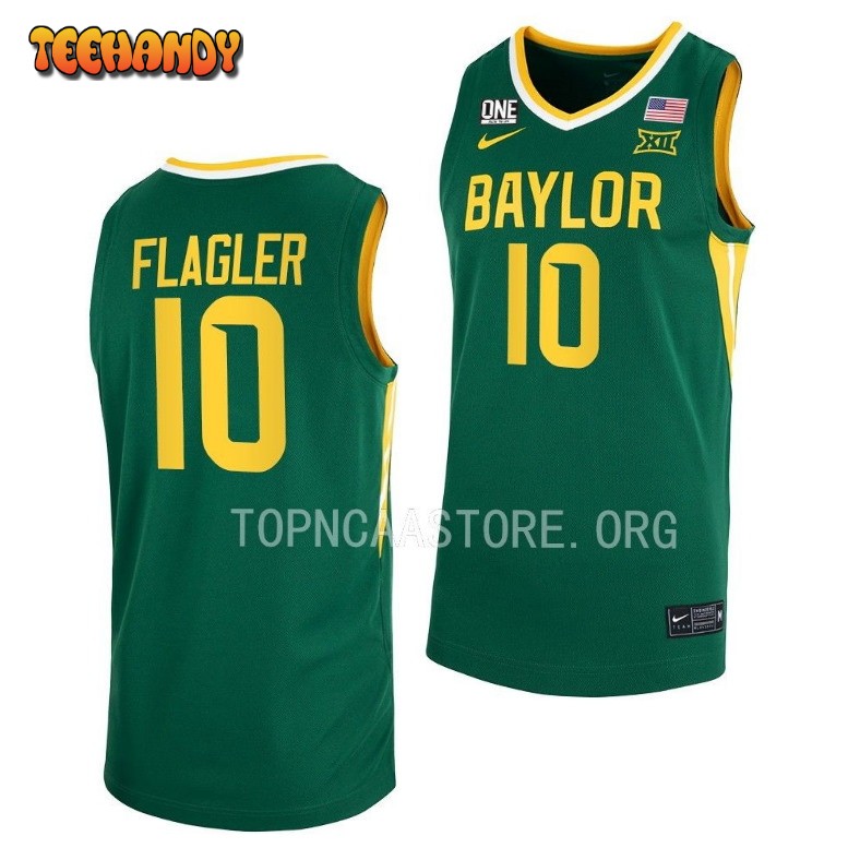 Baylor Bears Adam Flagler 2023 Green Home College Basketball Jersey