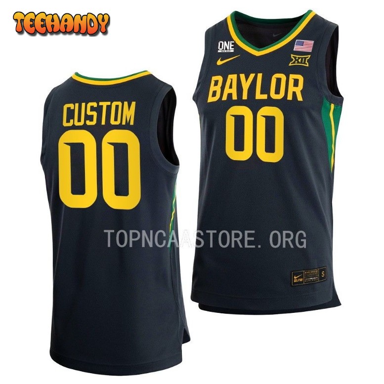 Baylor Bears Custom 2023 Anthracite Away College Basketball Jersey