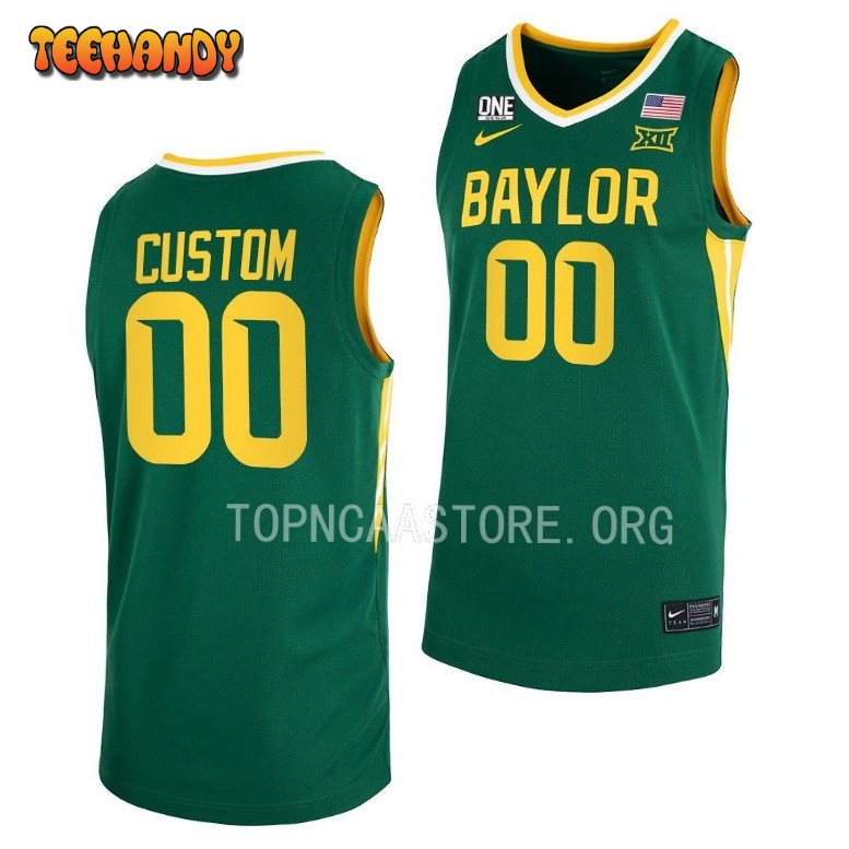 Baylor Bears Custom 2023 Green Home College Basketball Jersey