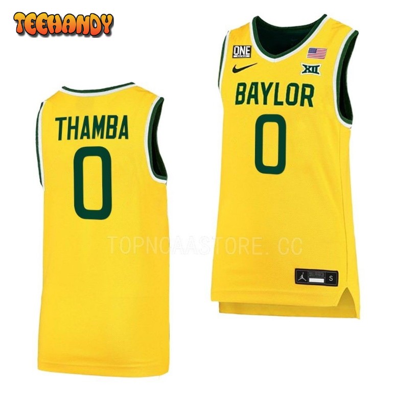 Baylor Bears Flo Thamba 2023 Gold Alternate College Basketball Jersey