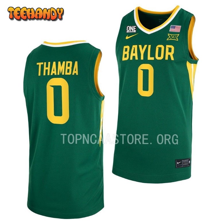 Baylor Bears Flo Thamba 2023 Green Home College Basketball Jersey