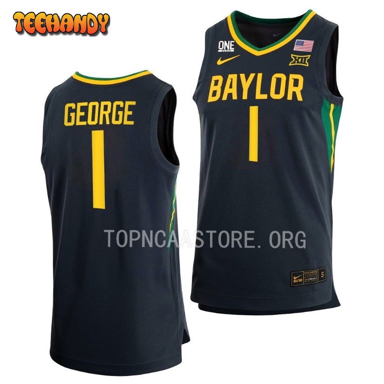 Baylor Bears Keyonte George 2023 Anthracite Away College Basketball Jersey