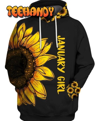 Be A Sunflower January Hippie Girl 3D Hoodie For Men Women