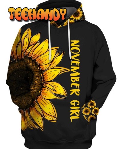 Be A Sunflower November Hippie Girl 3D Hoodie For Men Women