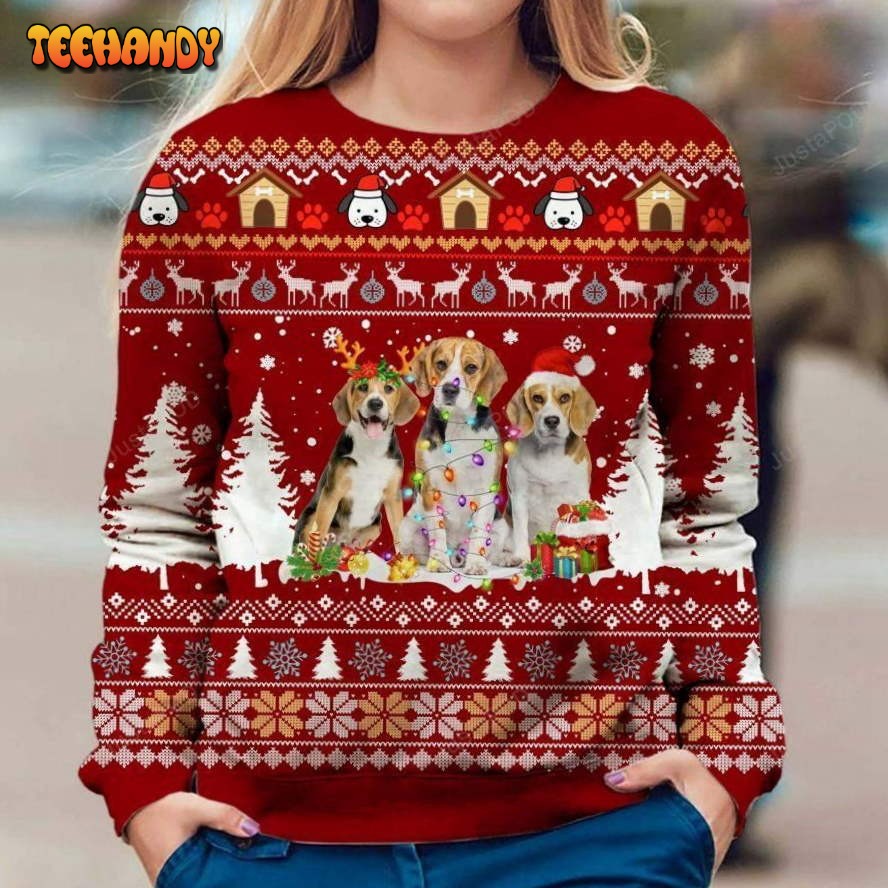 Beagle Dog Christmas Ugly Sweater, Ugly Sweater, Christmas Sweaters