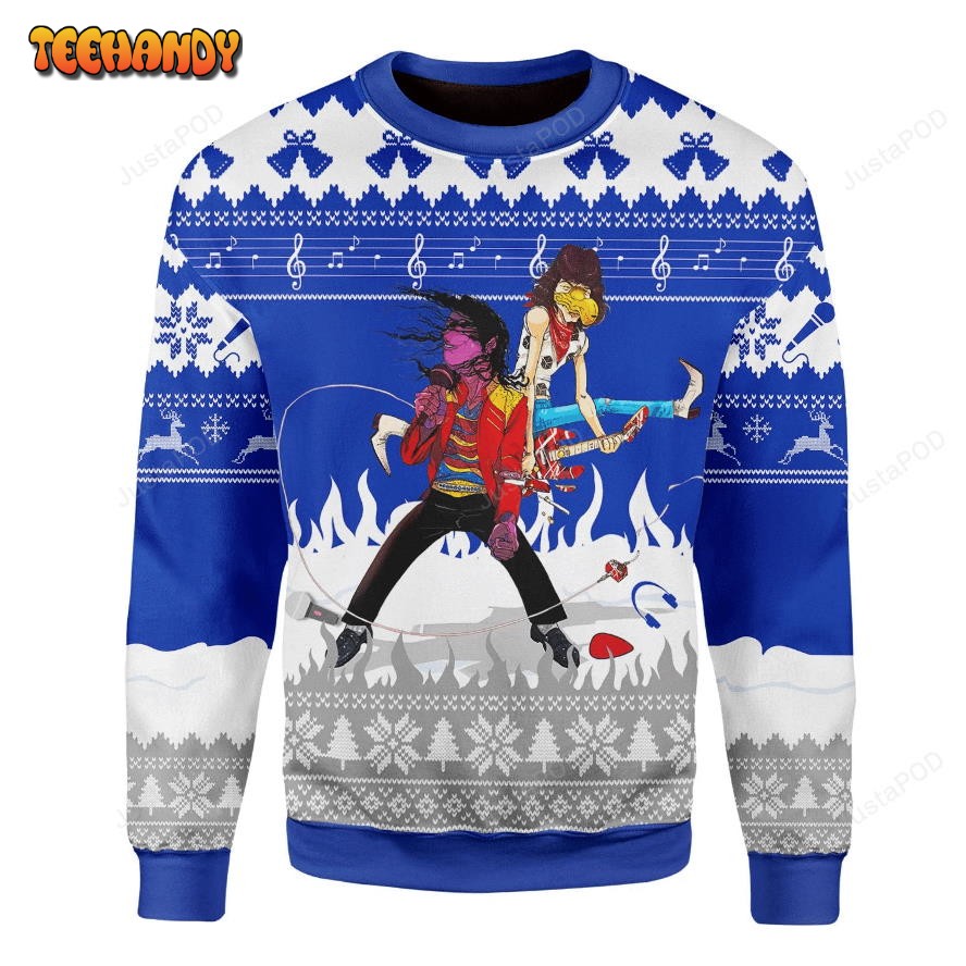 Beat It Ugly Christmas Sweater, All Over Print Sweatshirt, Ugly Sweater