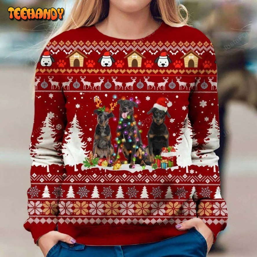 Beauceron Dog Christmas Ugly Sweater, Ugly Sweater, Christmas Sweaters