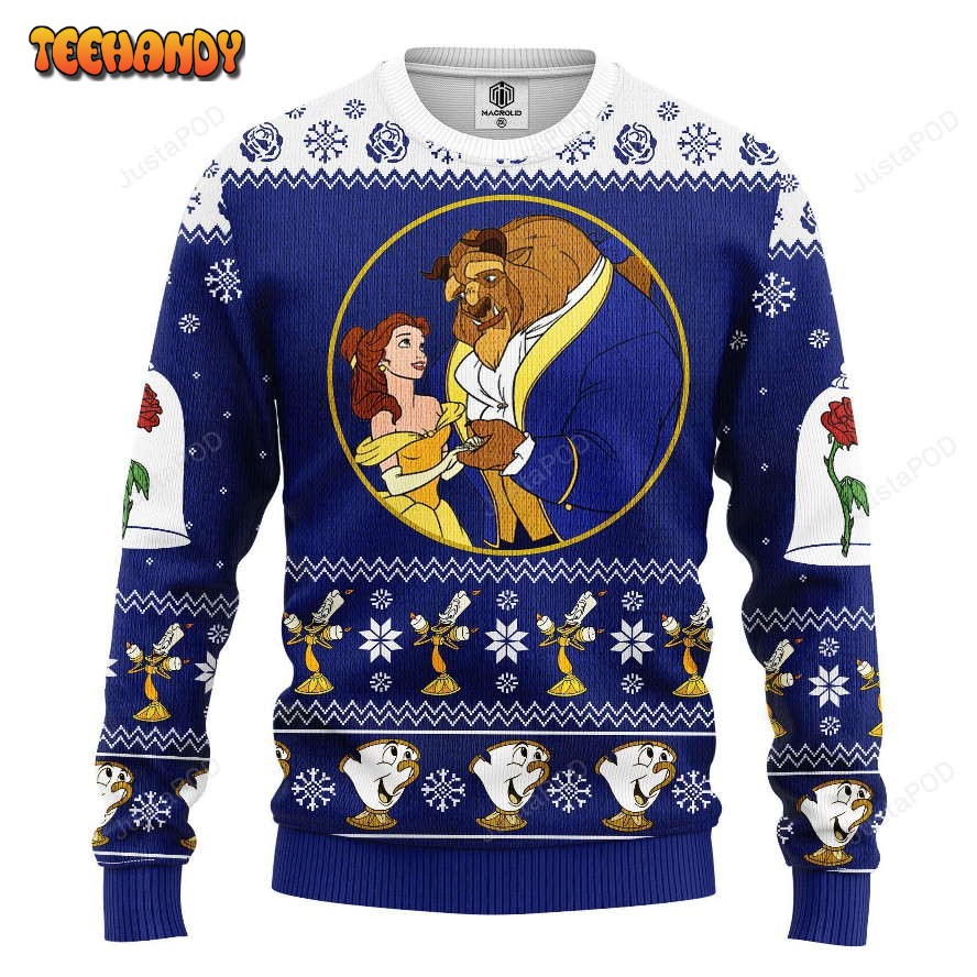 Beauty And The Beast Ugly Christmas Sweater, Ugly Sweater