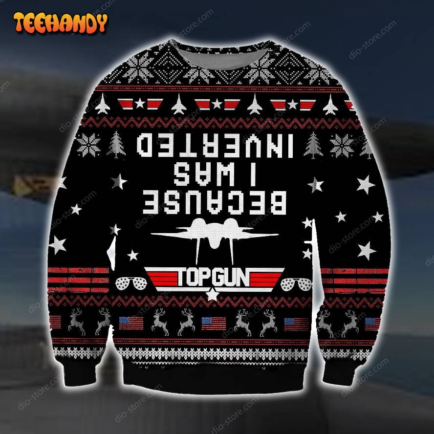 Because I Was Inverted Knitting Pattern For Unisex Ugly Christmas Sweater