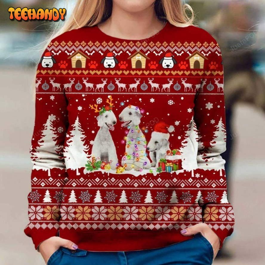 Bedlington Terrier Christmas Ugly Sweater, Ugly Sweater, Christmas Sweaters