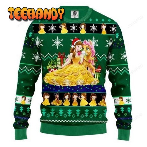 Bella Beauty And The Beast Ugly Christmas Sweater, All Over Print Sweatshirt
