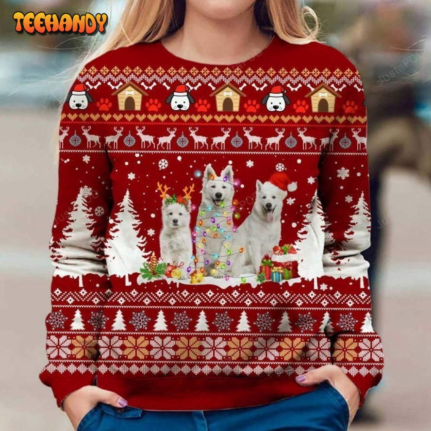 Berger Blanc Suisse Ugly Sweater, Ugly Sweater, Christmas Sweaters