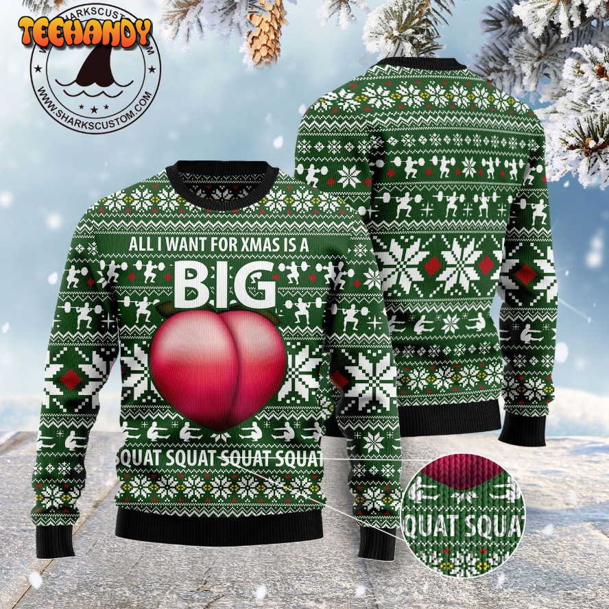 Big Booty For Unisex Ugly Christmas Sweater, All Over Print Sweatshirt