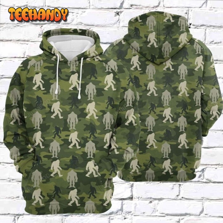 Bigfoot Camo Men and Women 3D Hoodie Shirt Bigfoot Camo 3D Shirt Hoodie