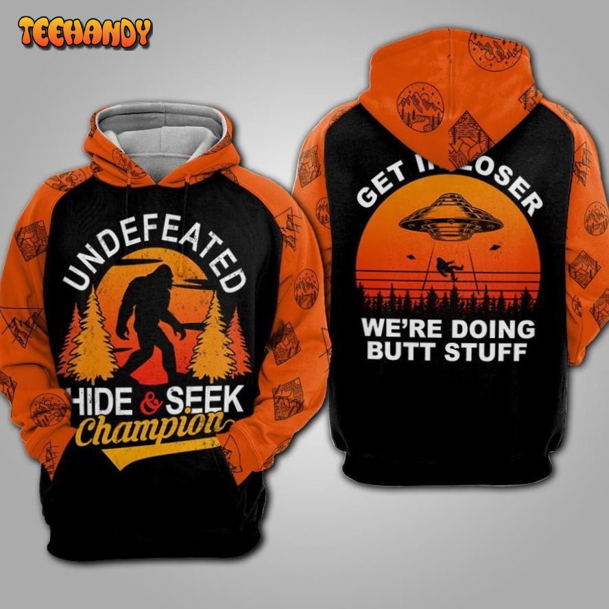 Bigfoot Hide And Seek World Champion 3D Hoodie All Over Printed Hoodie