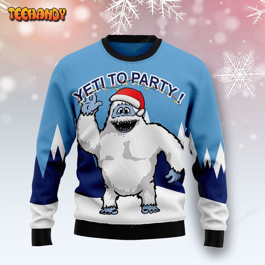 Bigfoot Party Ugly Christmas Sweater, Ugly Sweater, Christmas Sweaters