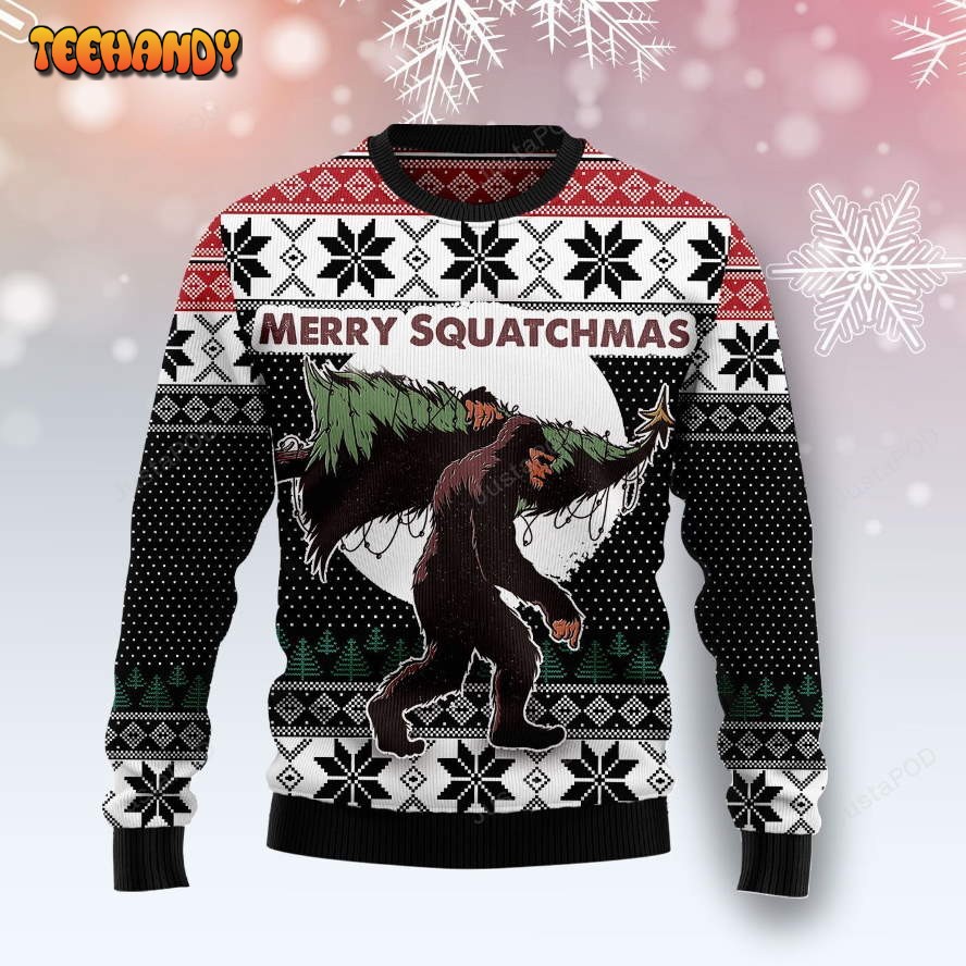 Bigfoot Squatchmas Ugly Christmas Sweater, Ugly Sweater, Christmas Sweaters