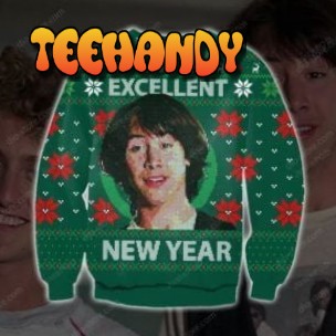 Bill & Teds Excellent Adventure Ugly Christmas Sweater, Ugly Sweater