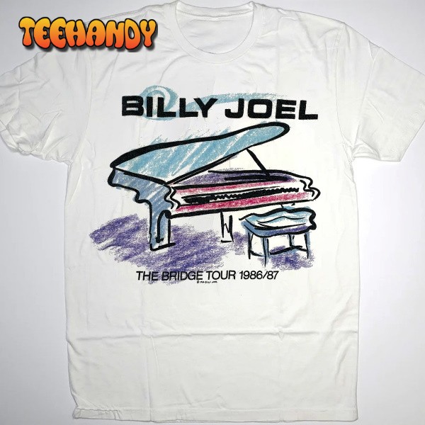 BILLY JOEL The Bridge Tour 1986-87 T-Shirt, Billy Joey T-Shirt