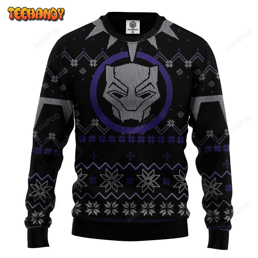 Black Panther Walanda Ugly Christmas Sweater, All Over Print Sweatshirt