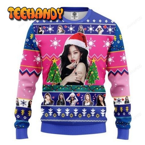 Blackpink Jennie Kim Christmas For Fans Ugly Christmas Sweater, Ugly Sweater