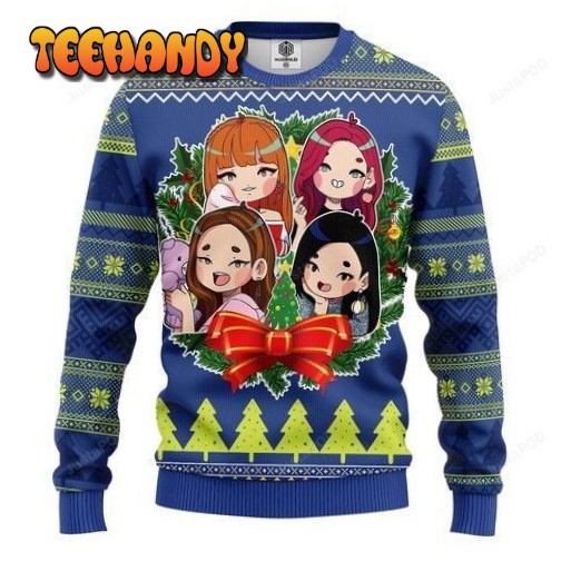 Blackpink New Chibi Ugly Christmas Sweater, All Over Print Sweatshirt