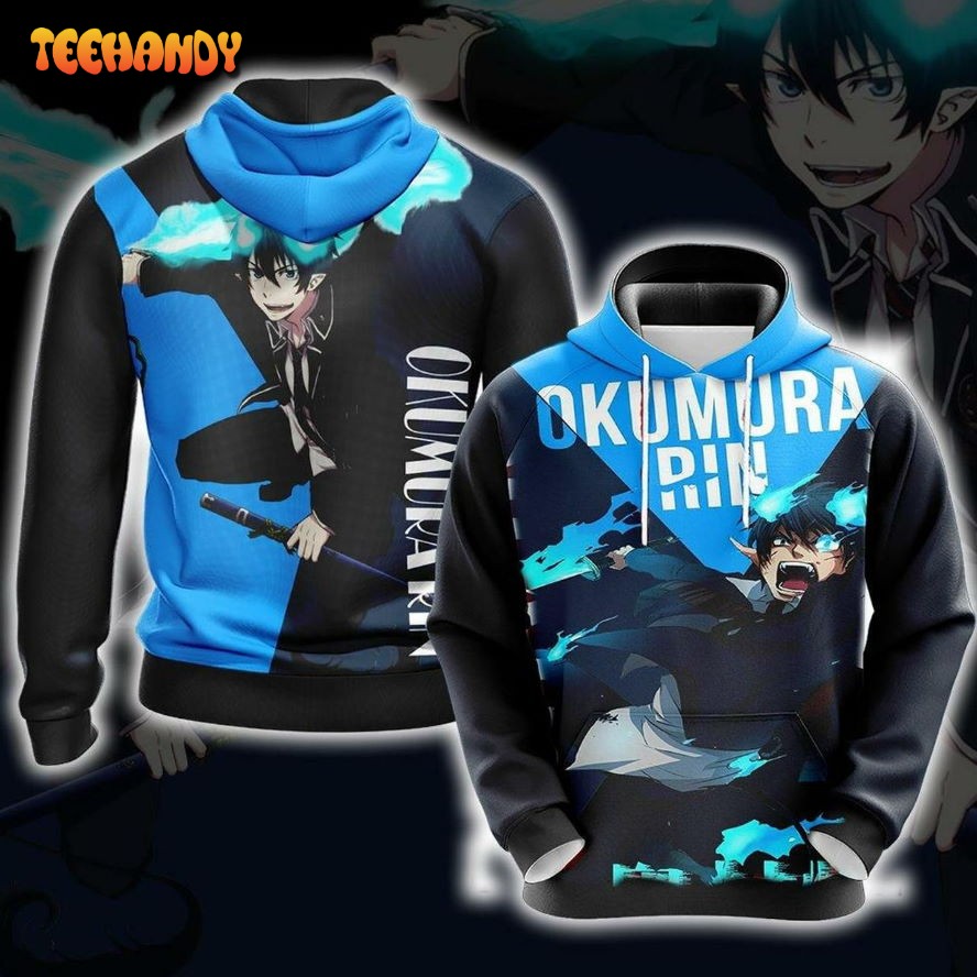 Blue Exorcist – Rin Unisex 3D Hoodie All Over Print Hoodie