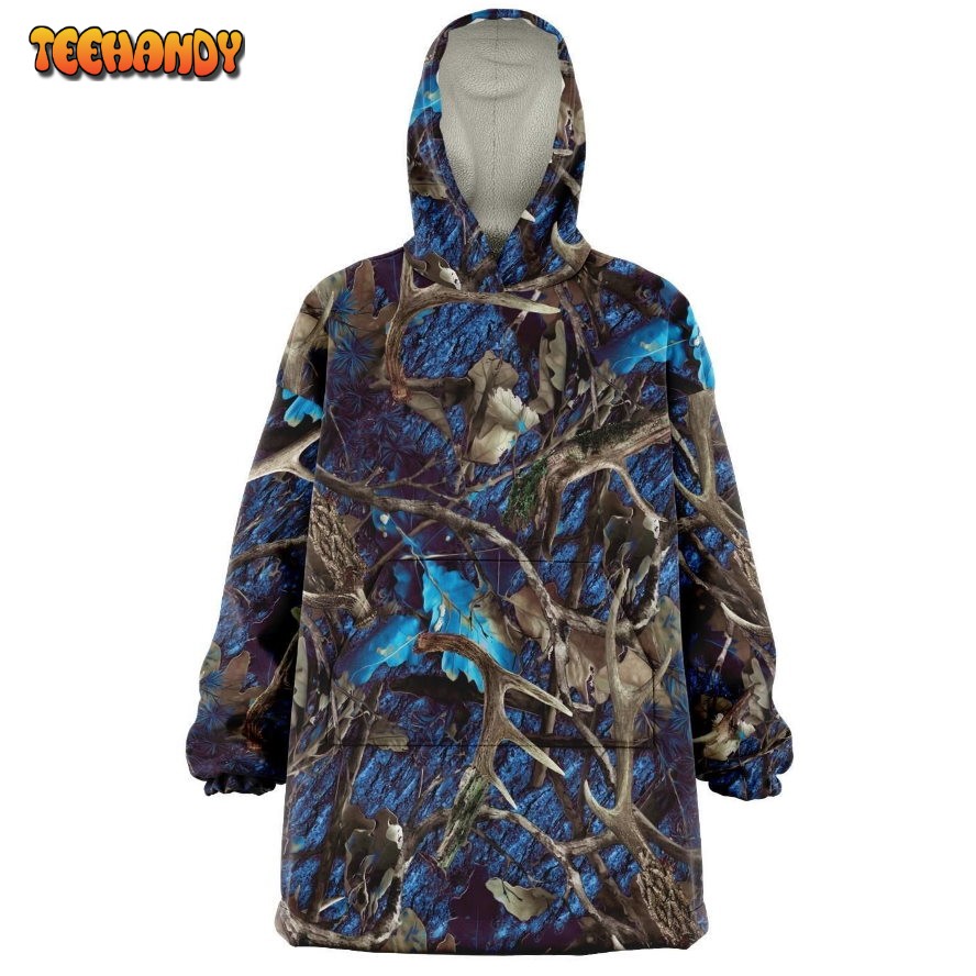 Blue Hunting Camo Snug 3D Hoodie For Men Women