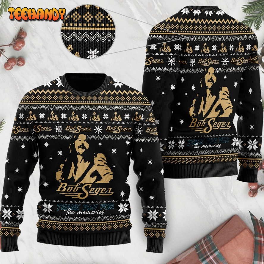 Bob Seger Thank You For The Memories Ugly Christmas Sweater, Ugly Sweater