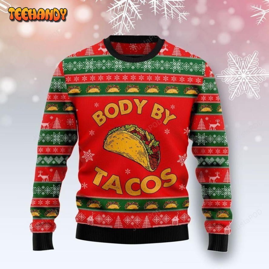 Body By Tacos Ugly Christmas Sweater, All Over Print Sweatshirt