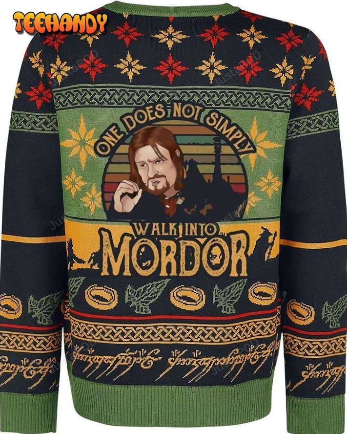 Boromir One Does Not Simply Walk Into Mordor For Fans Ugly Sweater