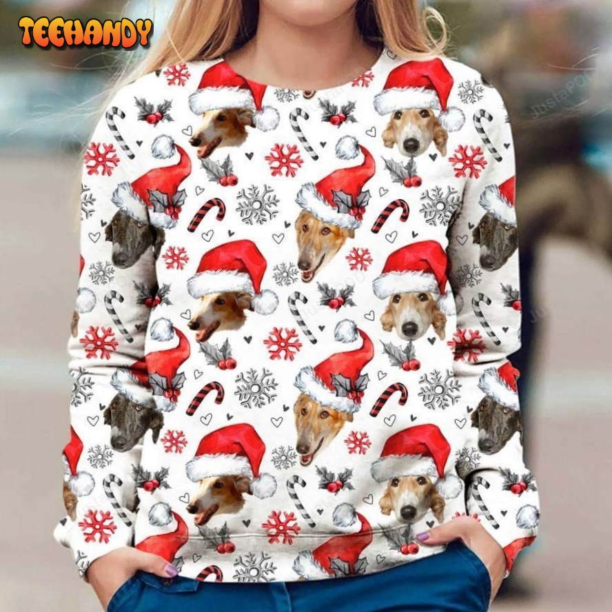 Borzoi Dog Ugly Sweater, Ugly Sweater, Christmas Sweaters, Hoodie, Sweater