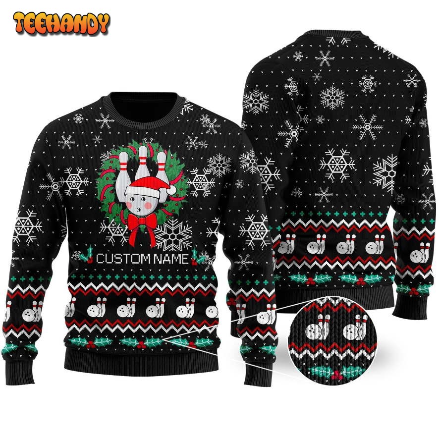 Bowling Christmas Snowflakes Bowlers Sport Lovers Ugly Sweater