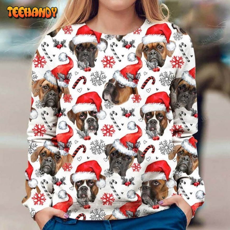 Boxer Xmas Decor Ugly Sweater, Ugly Sweater, Christmas Sweaters