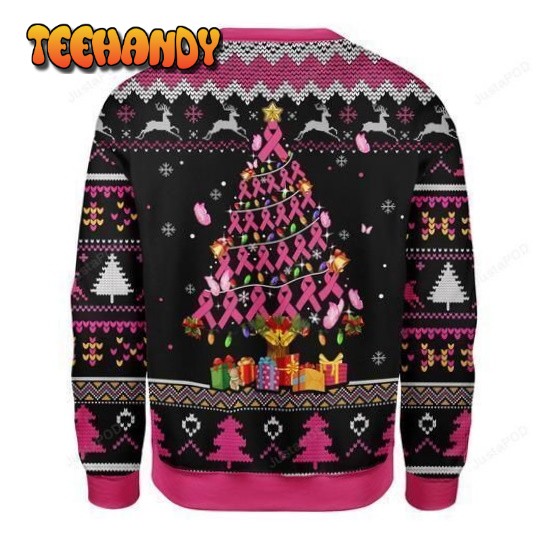 Breast Cancer Awareness Ugly Christmas Sweater, All Over Print Sweatshirt