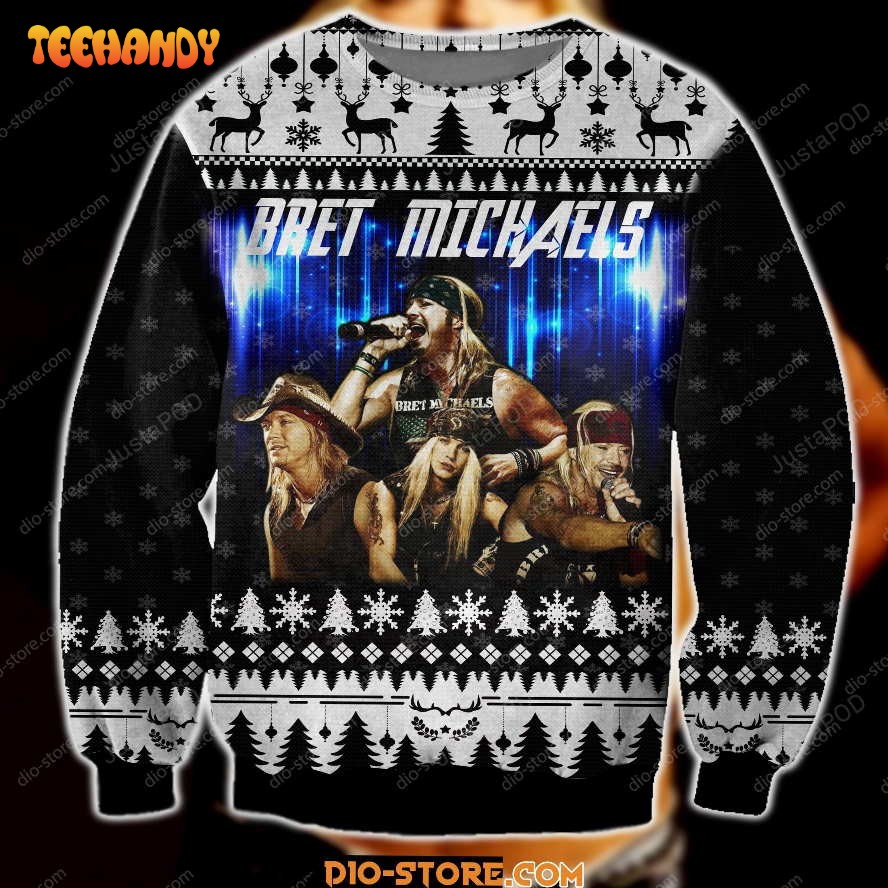 Bret Michaels 3d Print Ugly Sweater, Ugly Sweater, Christmas Sweaters