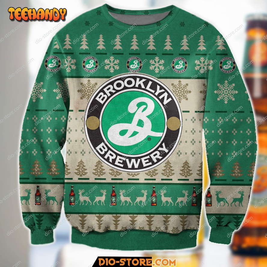 Brooklyn Lager Ugly Christmas Sweater, All Over Print Sweatshirt, Ugly Sweater