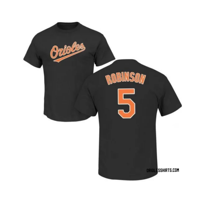 Brooks Robinson Baltimore Orioles Black Roster Name & Number T-Shirt