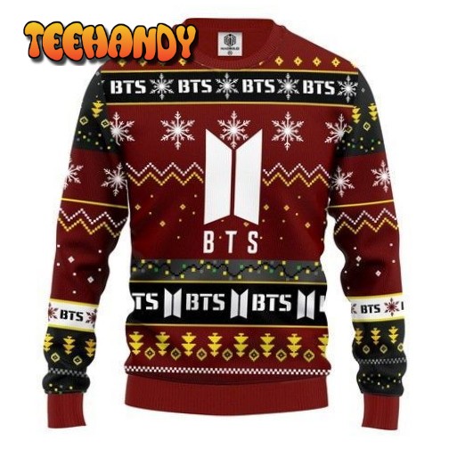 Bts Ugly Christmas Sweater, All Over Print Sweatshirt, Ugly Sweater