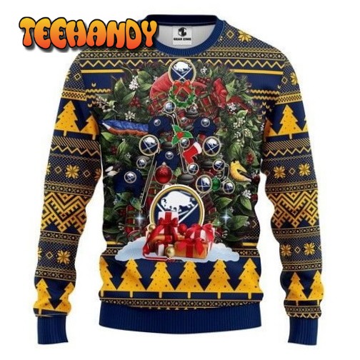 Buffalo Sabres Tree Christmas For Fans Ugly Christmas Sweater, Ugly Sweater