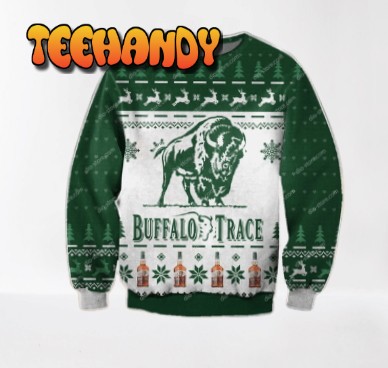 Buffalo Trace Ugly Christmas Sweater, All Over Print Sweatshirt, Ugly Sweater